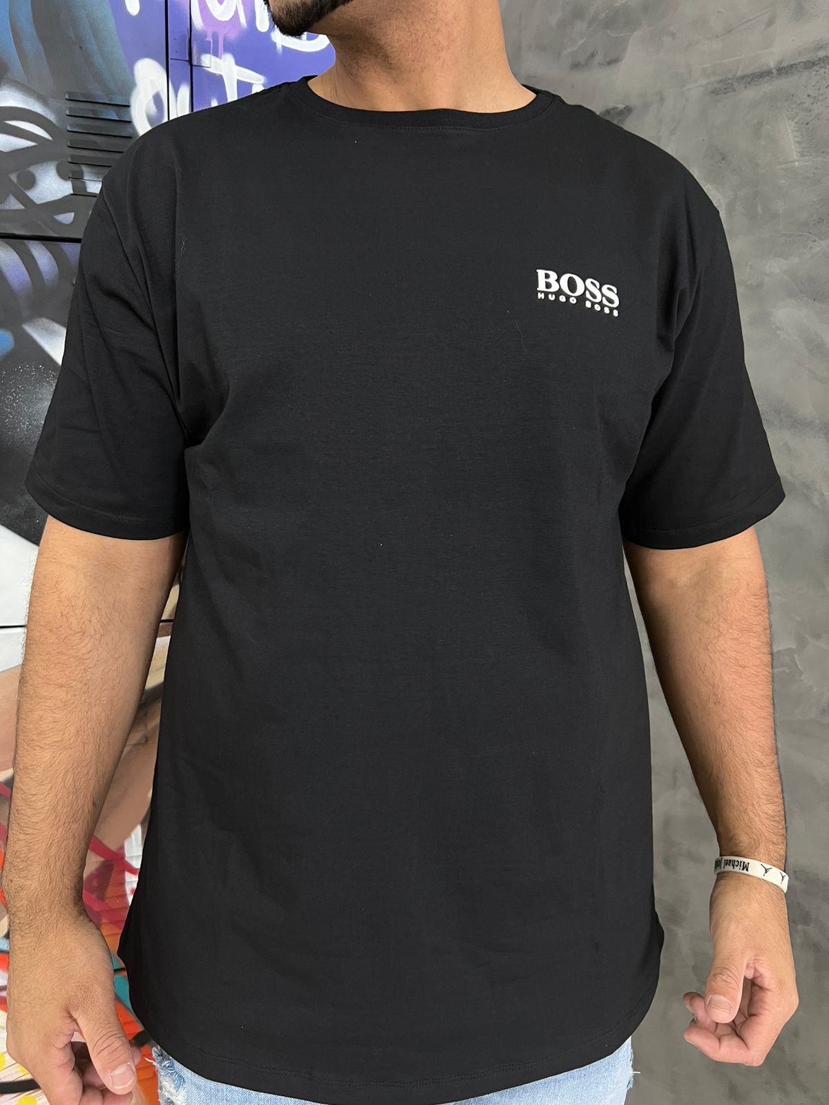 Camiseta  Linha Griff Hugo Boss Preto