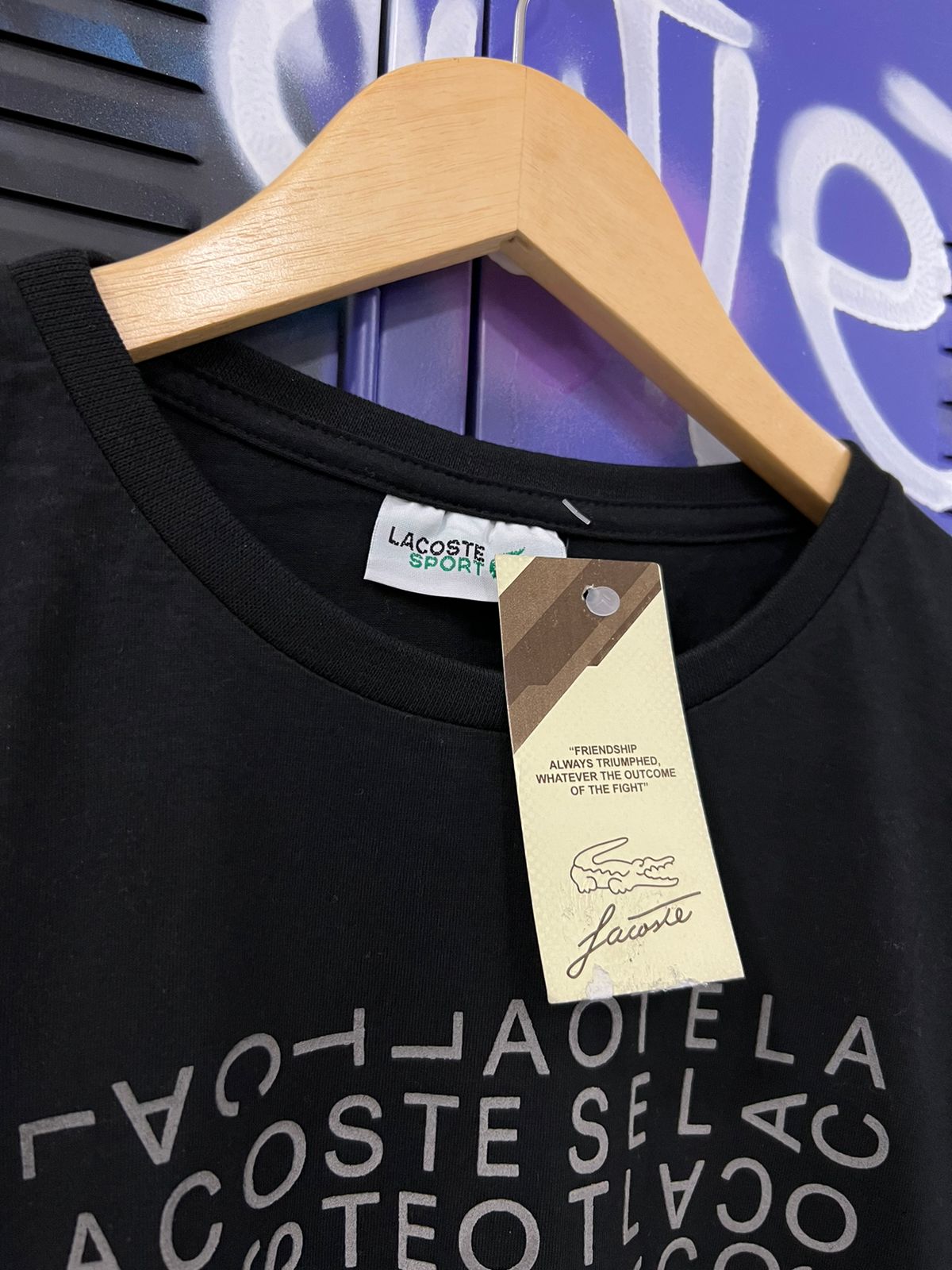 Camiseta Algodão Lacoste Preto