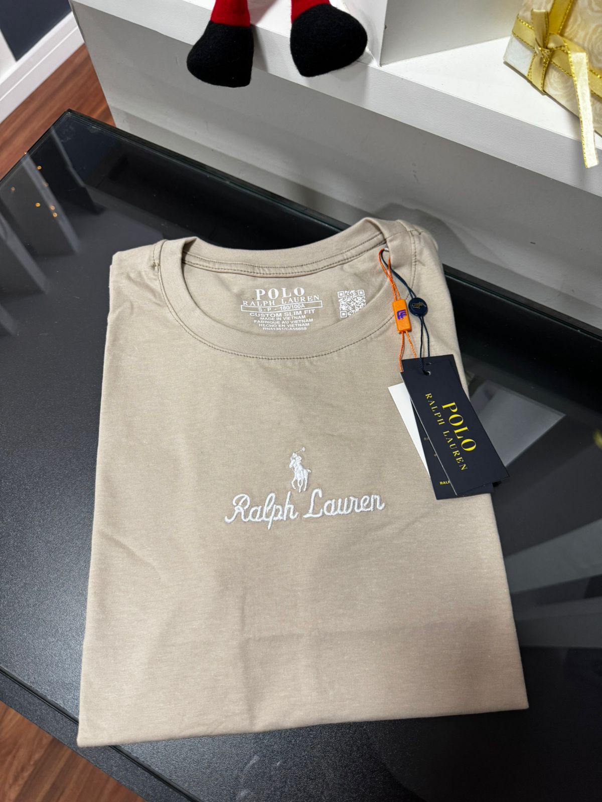 Camiseta Seda Pima Polo Bege