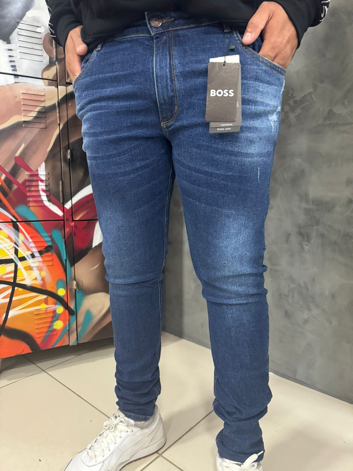 Calça Jeans Hugo Boss Azul