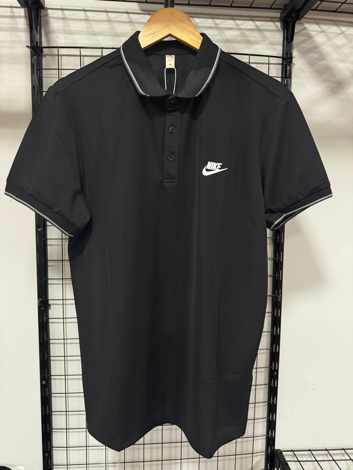 Camisa Gola polo poliamida Nike Preto