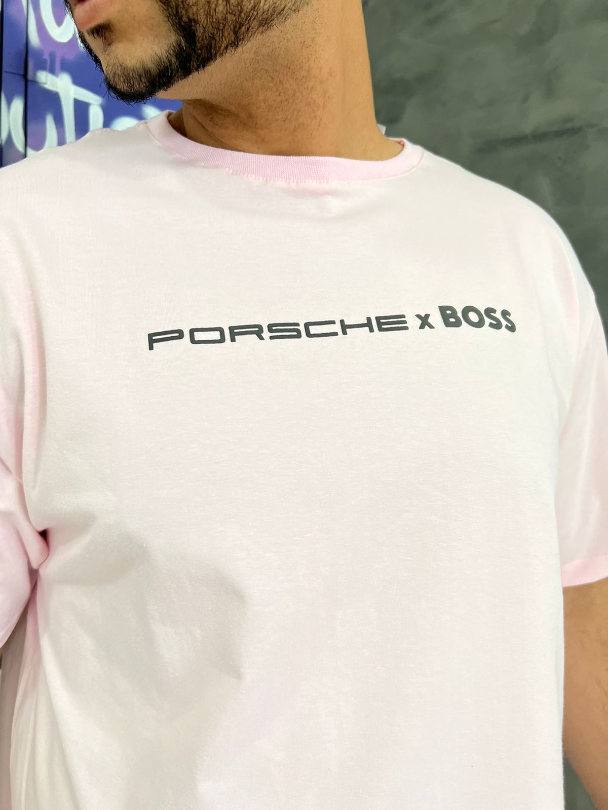 Camiseta Linha Griff Hugo Boss Rosa