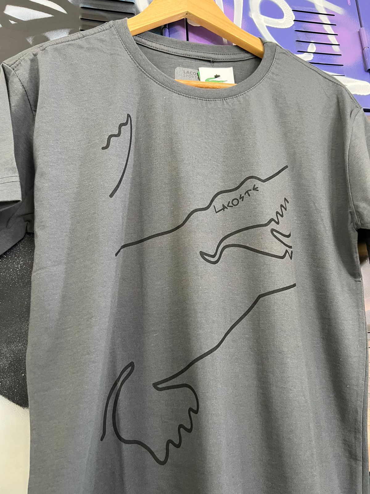 Camiseta Lacoste Cinza