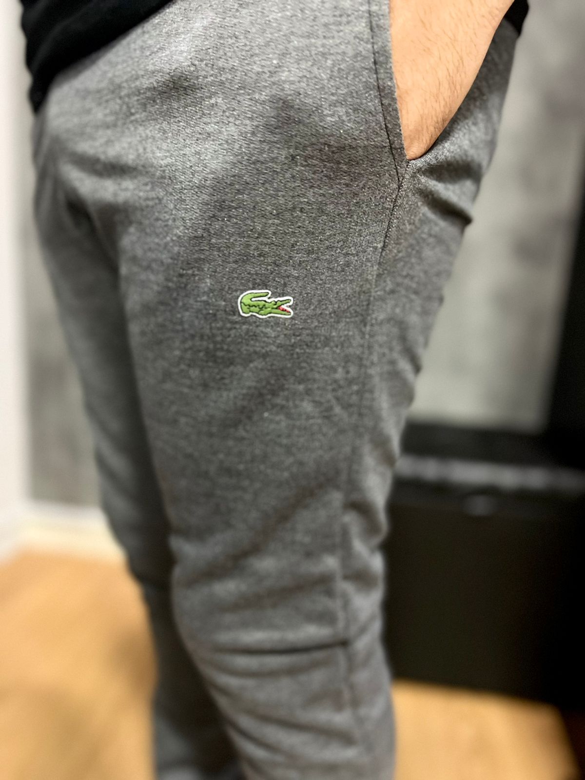 Calça Moletom Lacoste Cinza