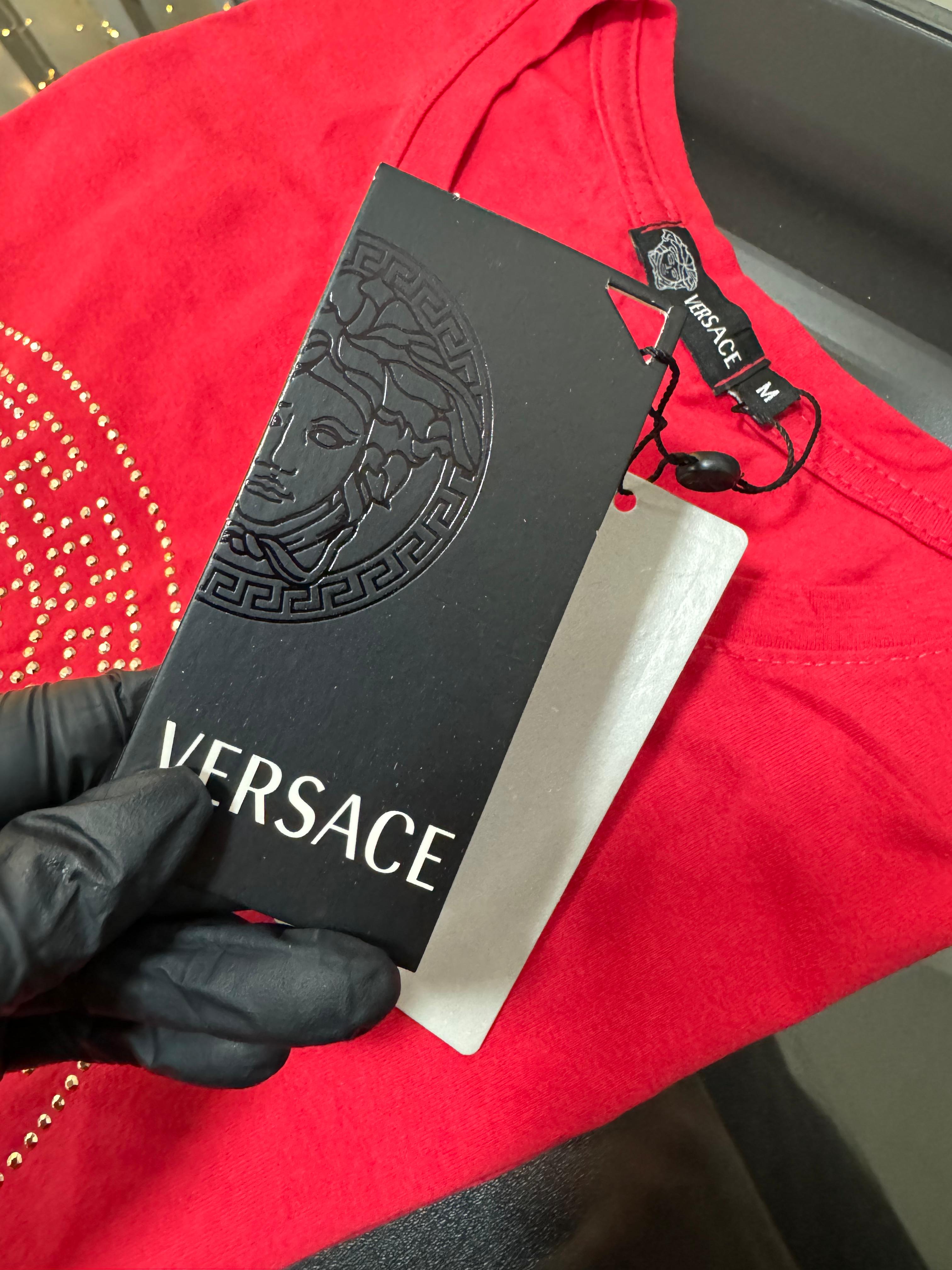 Camiseta Linha Griff Versace Vermelho