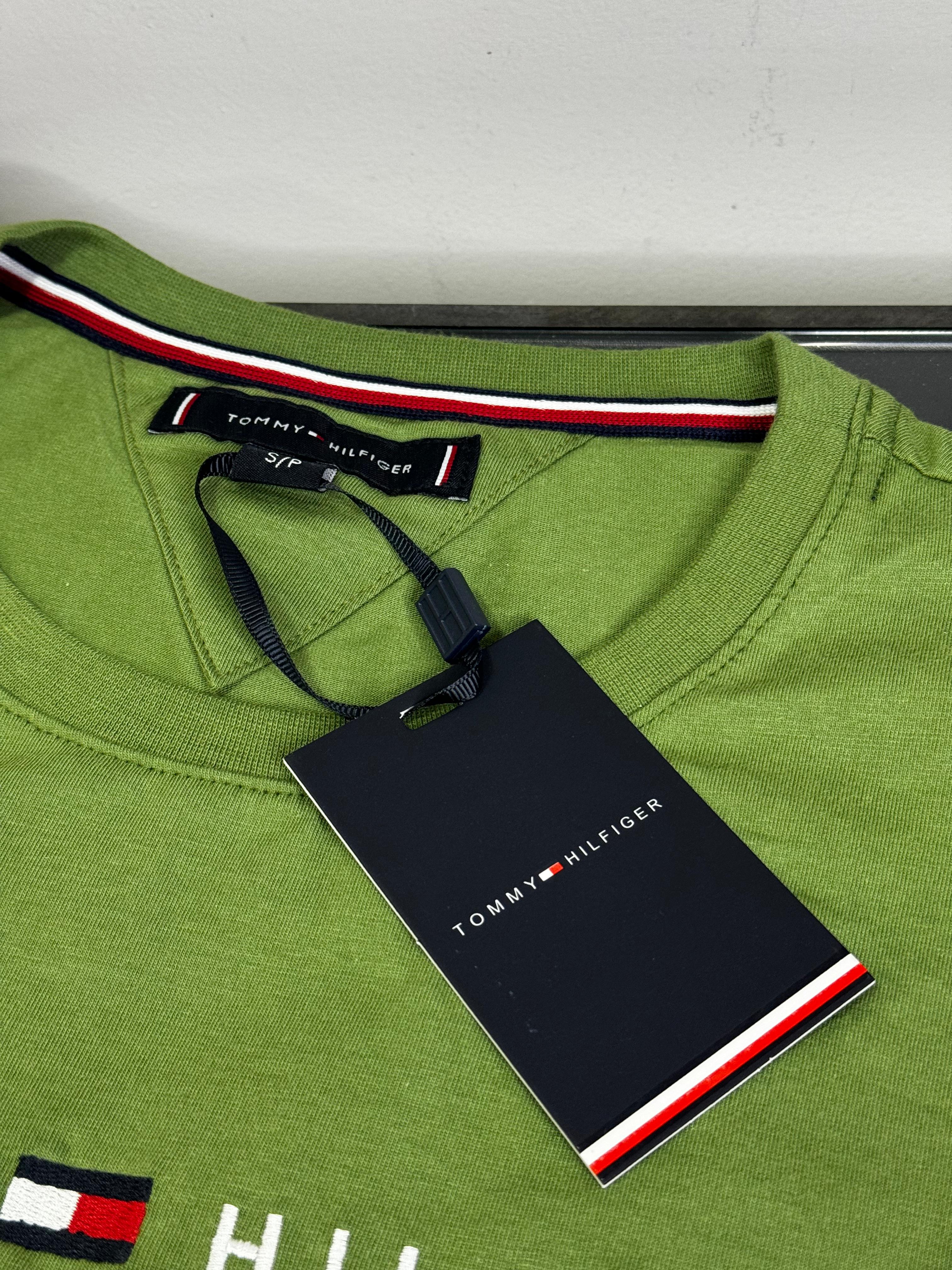 Camiseta Seda Pima Tommy Verde