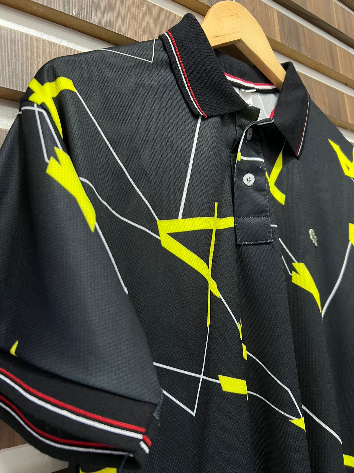 Gola Polo Drifit Lacoste Preta
