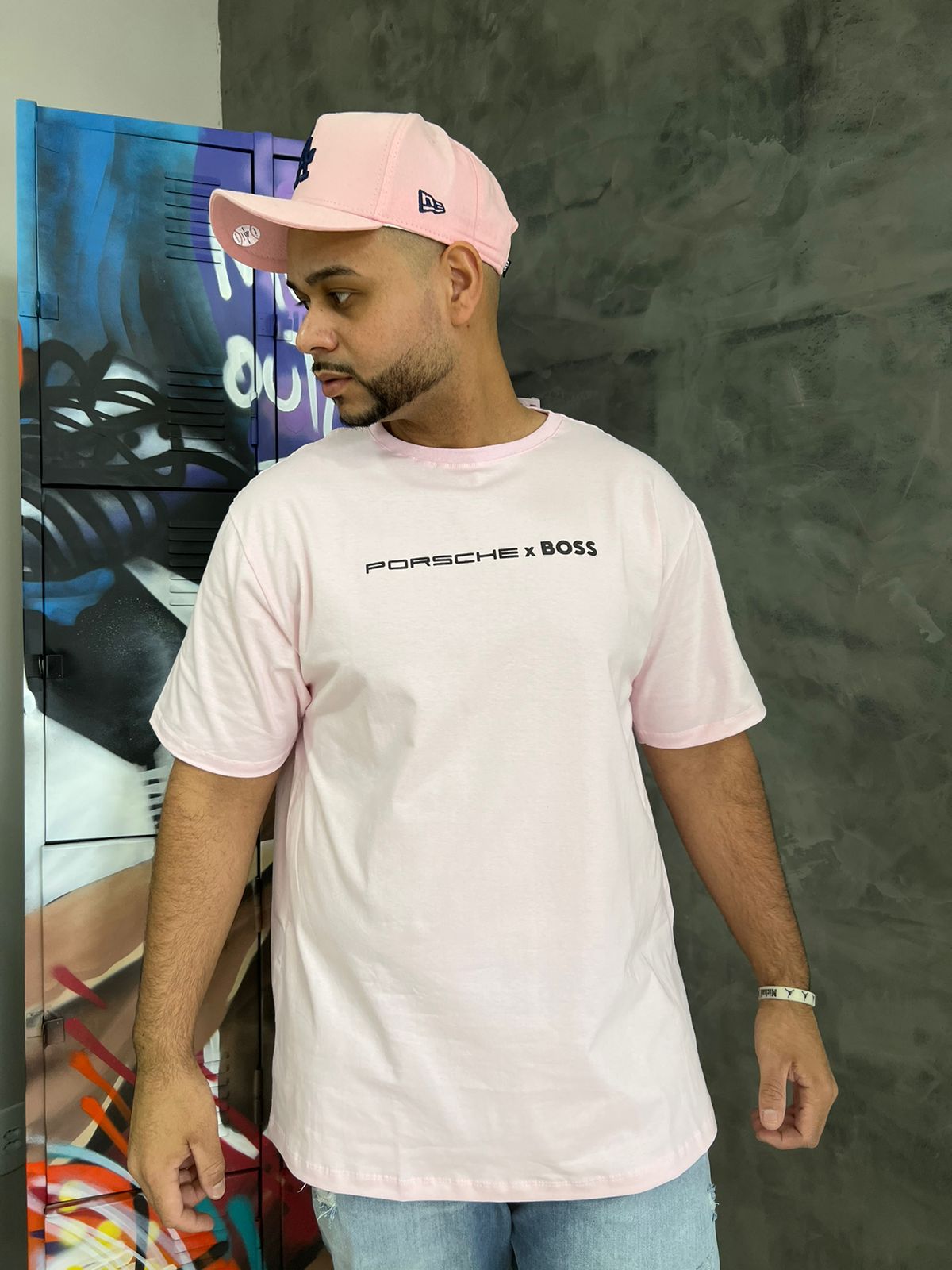 Camiseta Linha Griff Hugo Boss Rosa