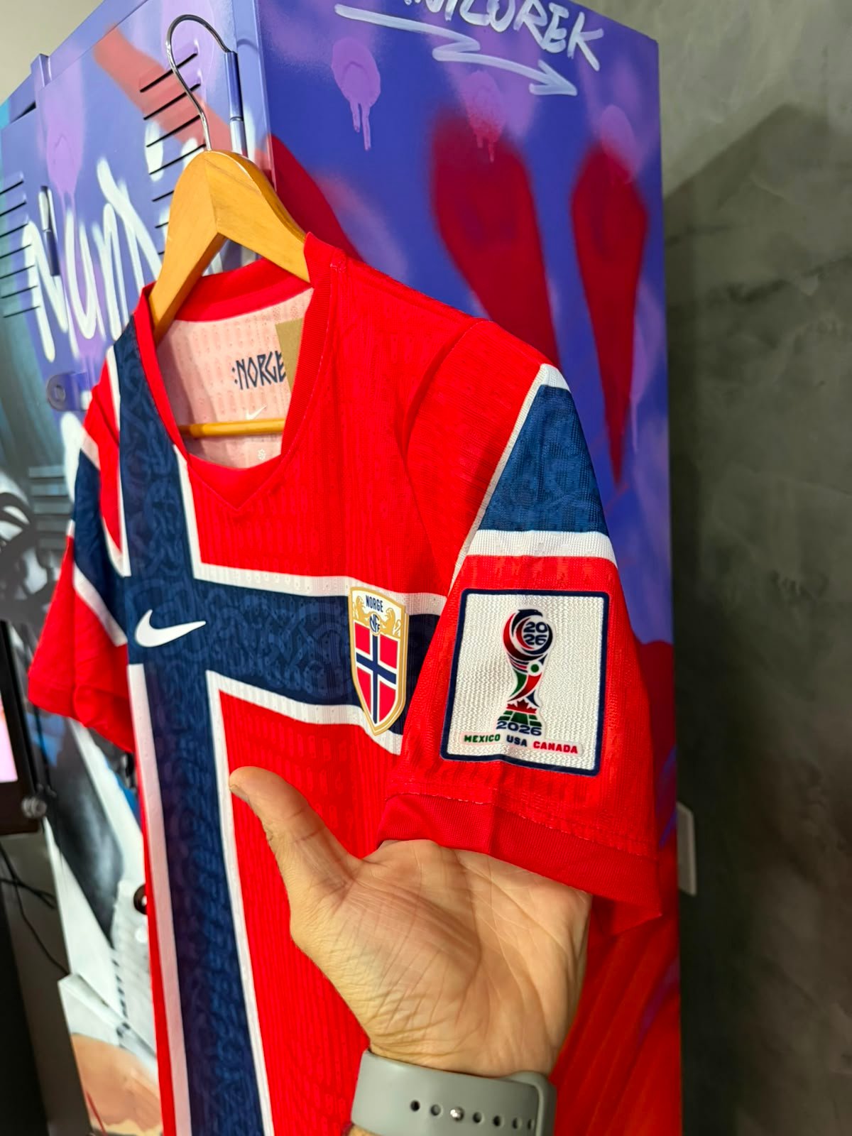 Modelo Jogador Noruega Nike I 2026/27 Nike Vermelha