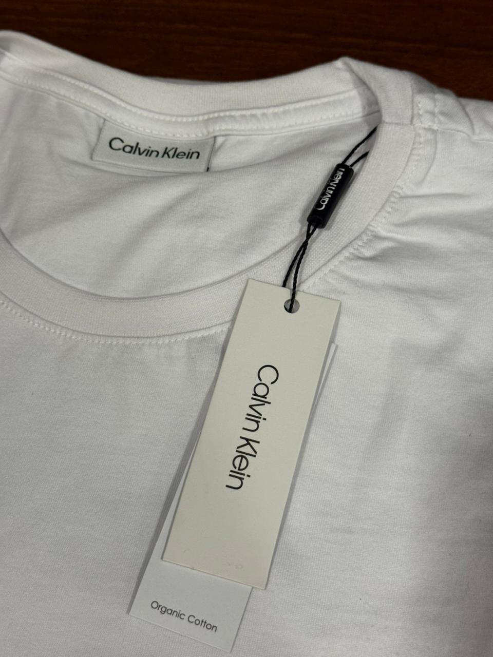 Camiseta Seda Pima Calvin Klein Branco