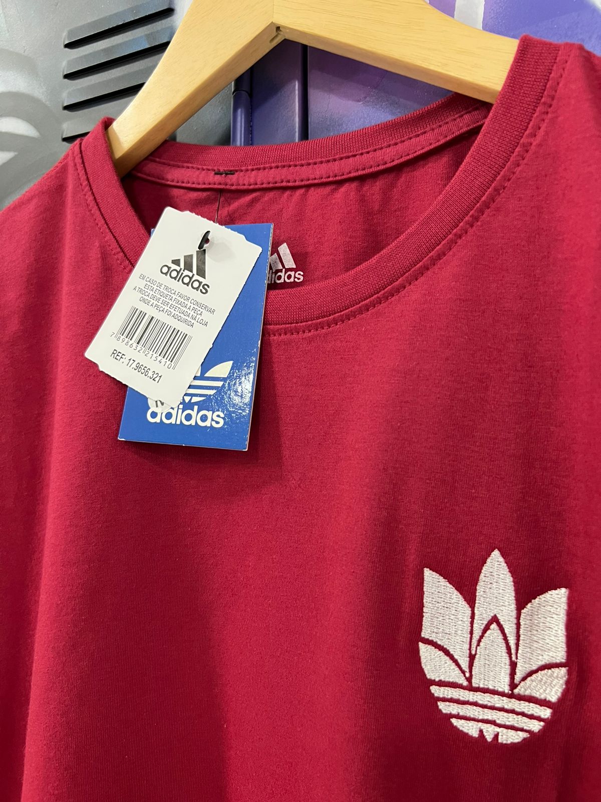 Camiseta Algodão Adidas Vermelha