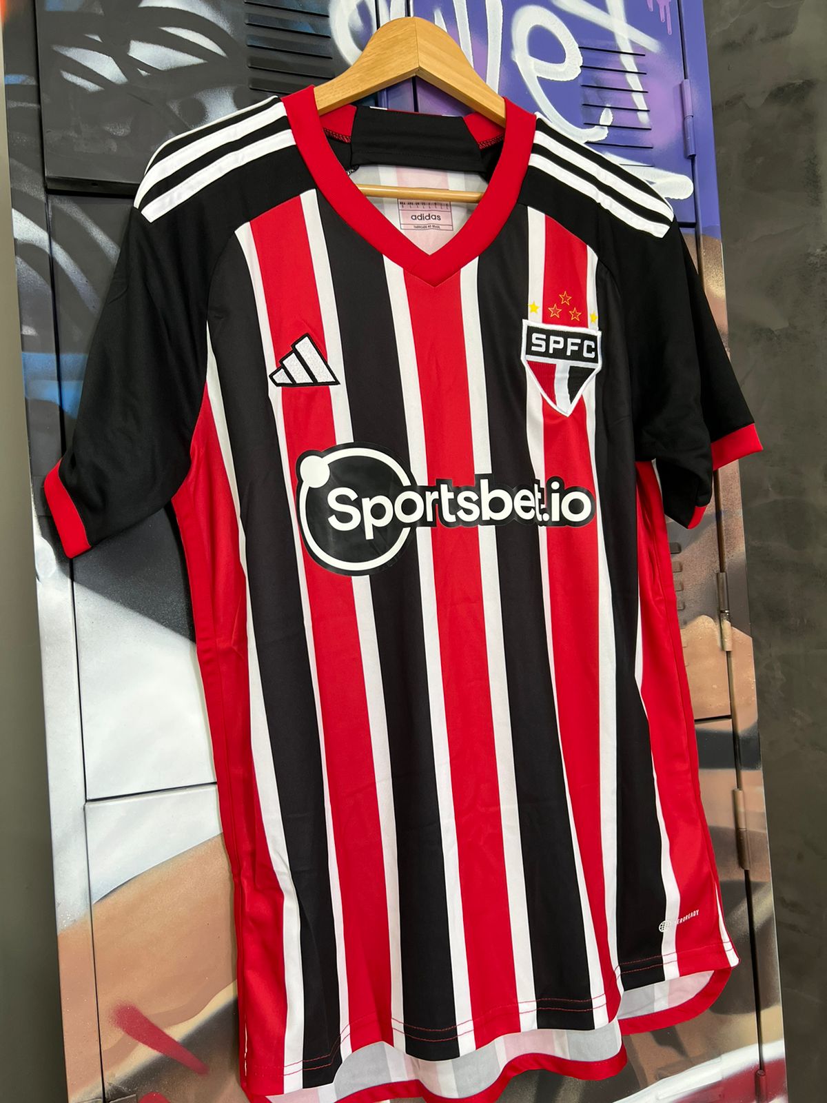 Camisa São Paulo Personalizada Adidas Vermelho,Preto
