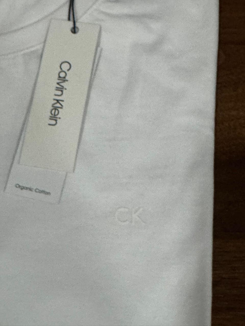 Camiseta Seda Pima Calvin Klein Branco