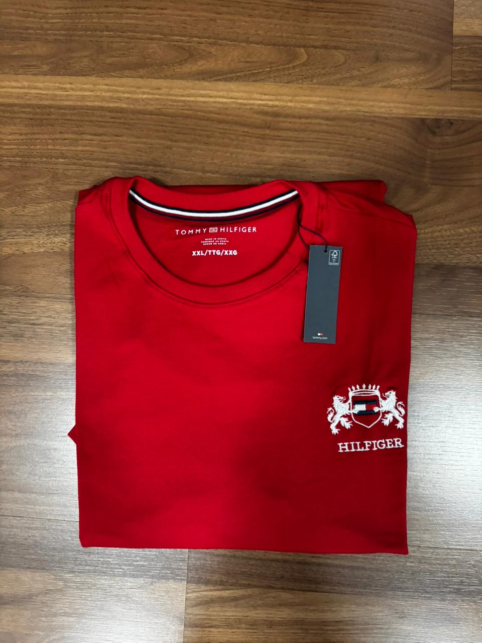 Camiseta Seda Pima Tommy Vermelho