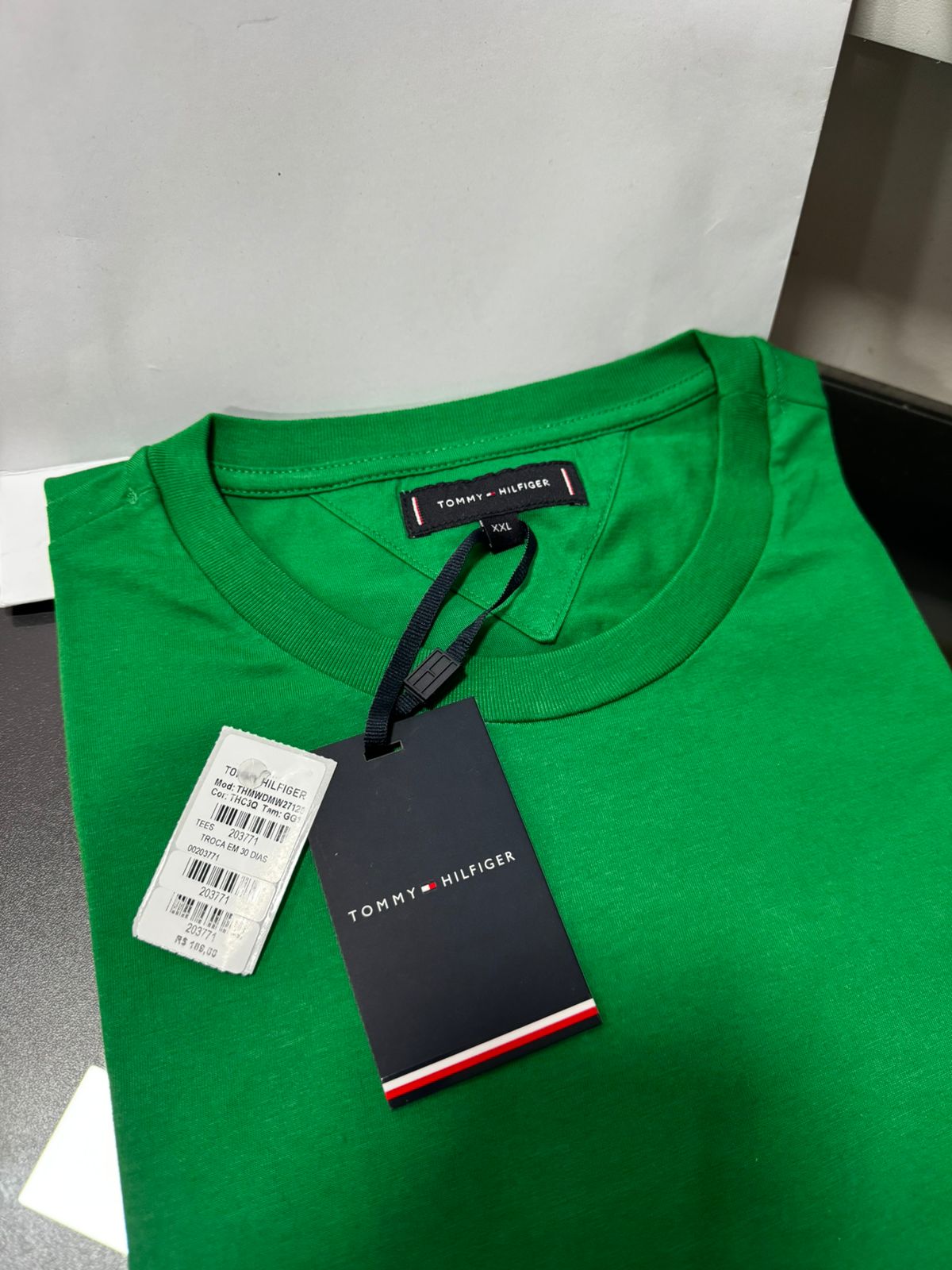 Camiseta Seda Pima Tommy Verde