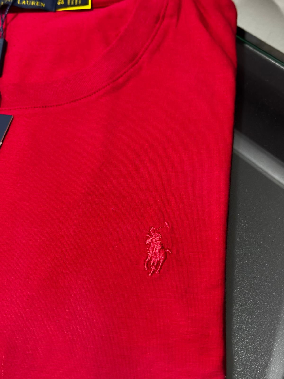 Camiseta Seda Pima Polo Vermelha