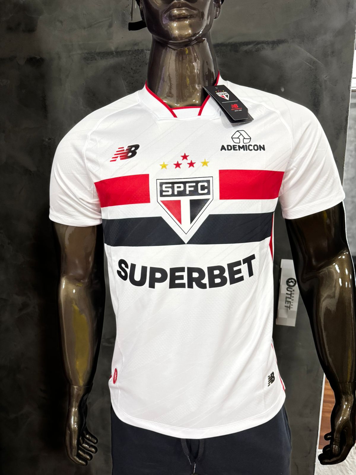 Camisa do São Paulo I 26/27 Modelo Jogador New Balance Branca