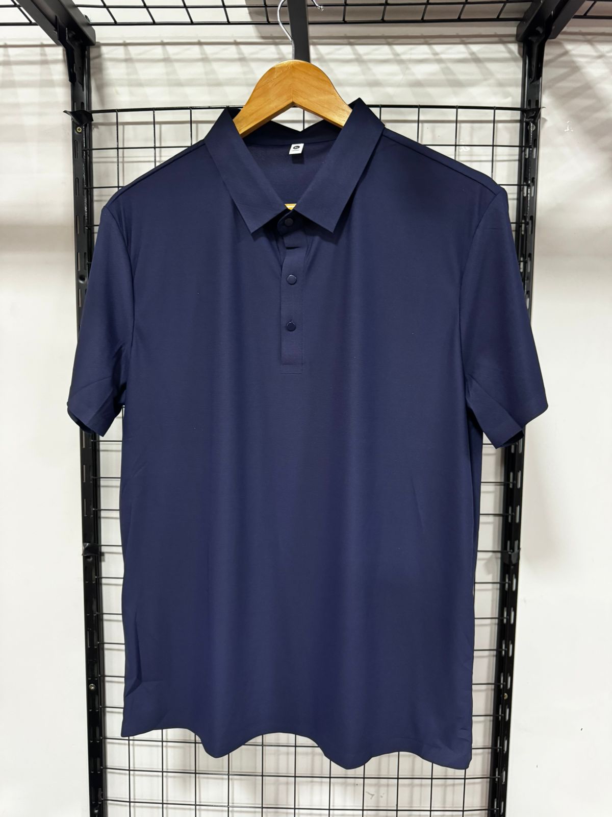 Camisa Gola polo poliamida Lisa Azul