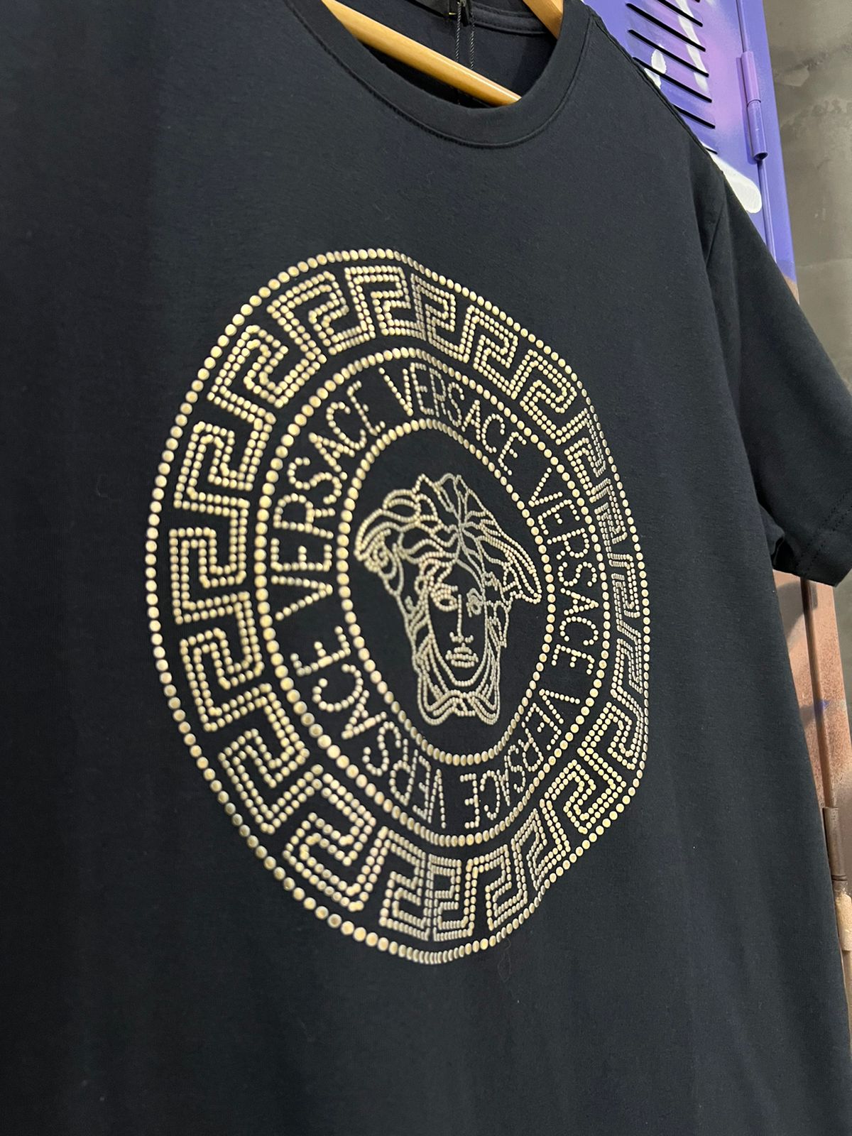 Camiseta Linha Griff Versace Preto