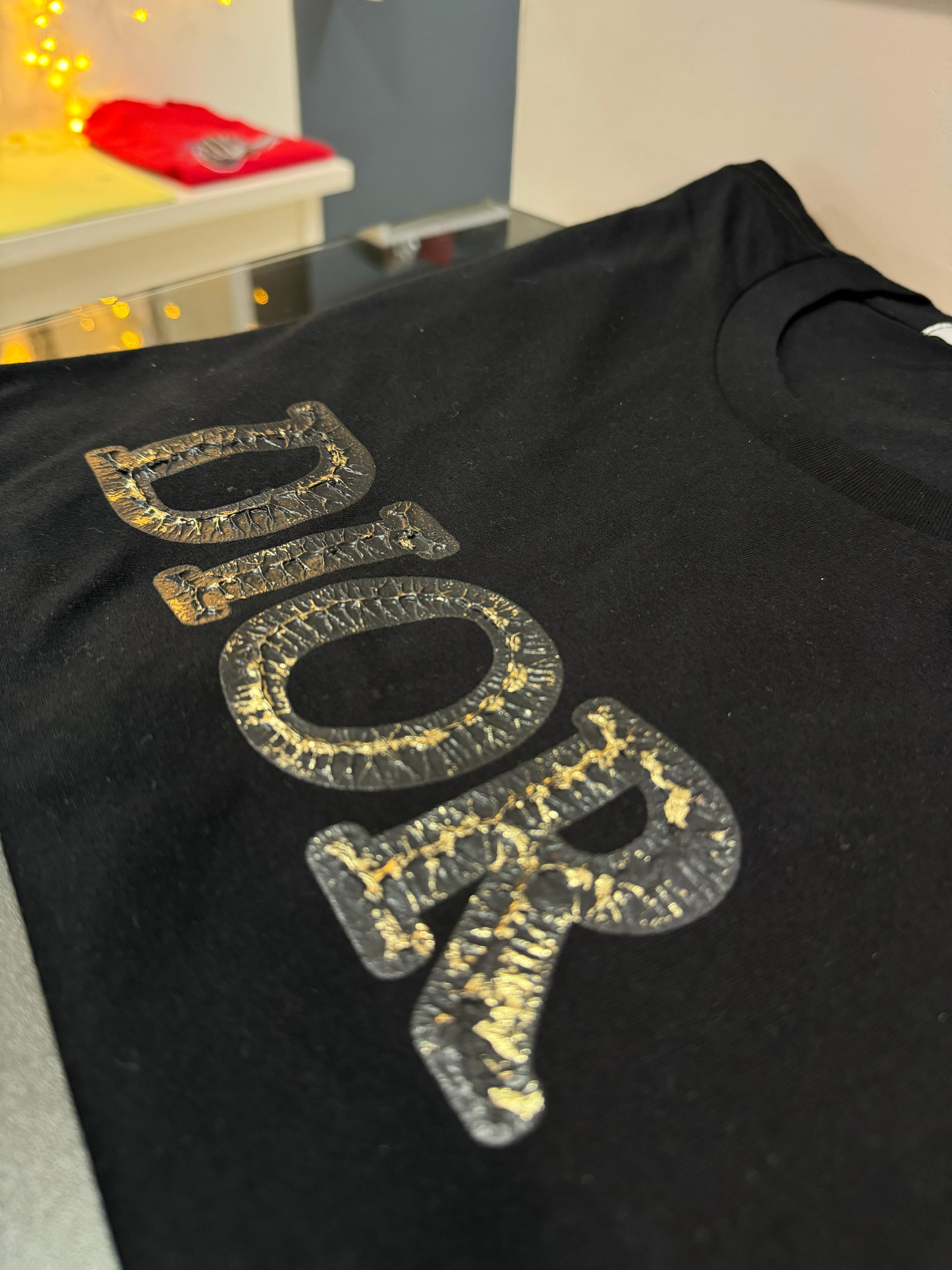 Camiseta Plus Size Dior Preto