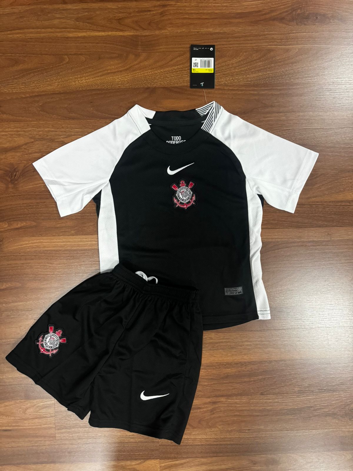 Conjunto Infantil Corinthians II 2025/26 Nike Preto