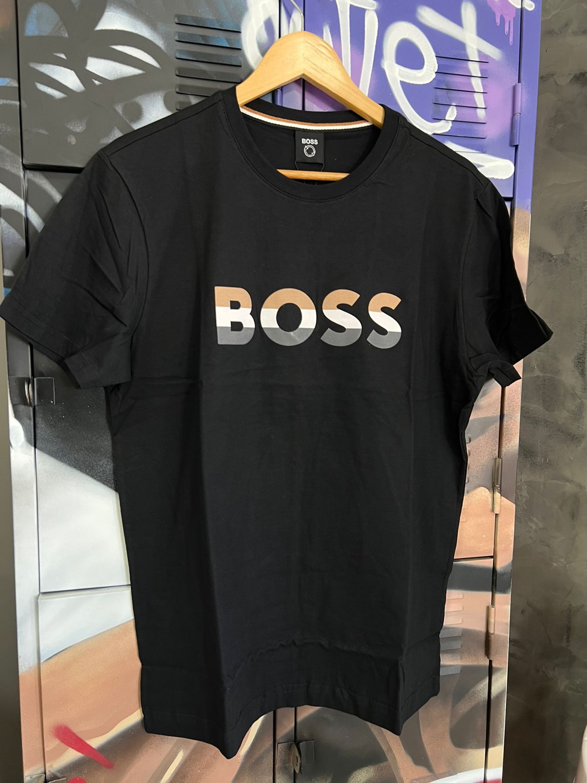 Camiseta Linha Griff Hugo Boss Preto