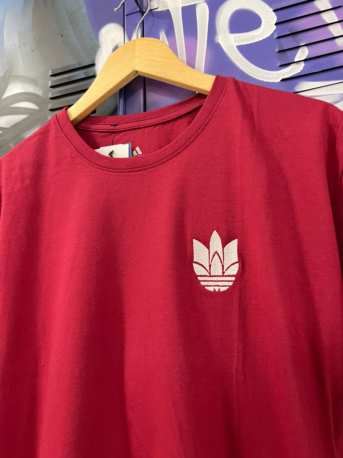 Camiseta Algodão Adidas Vermelha
