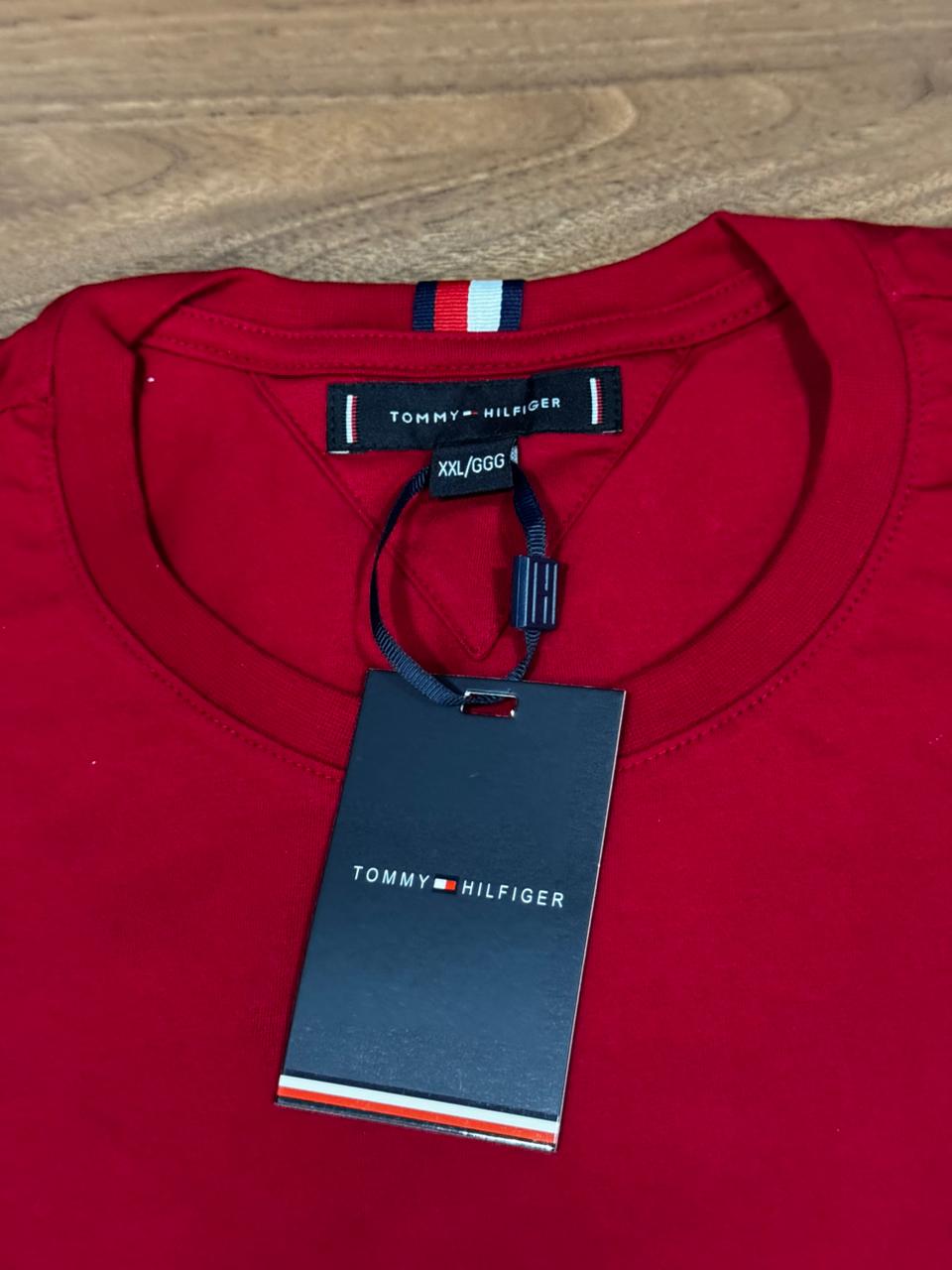 Camiseta Seda Pima Tommy Vermelho