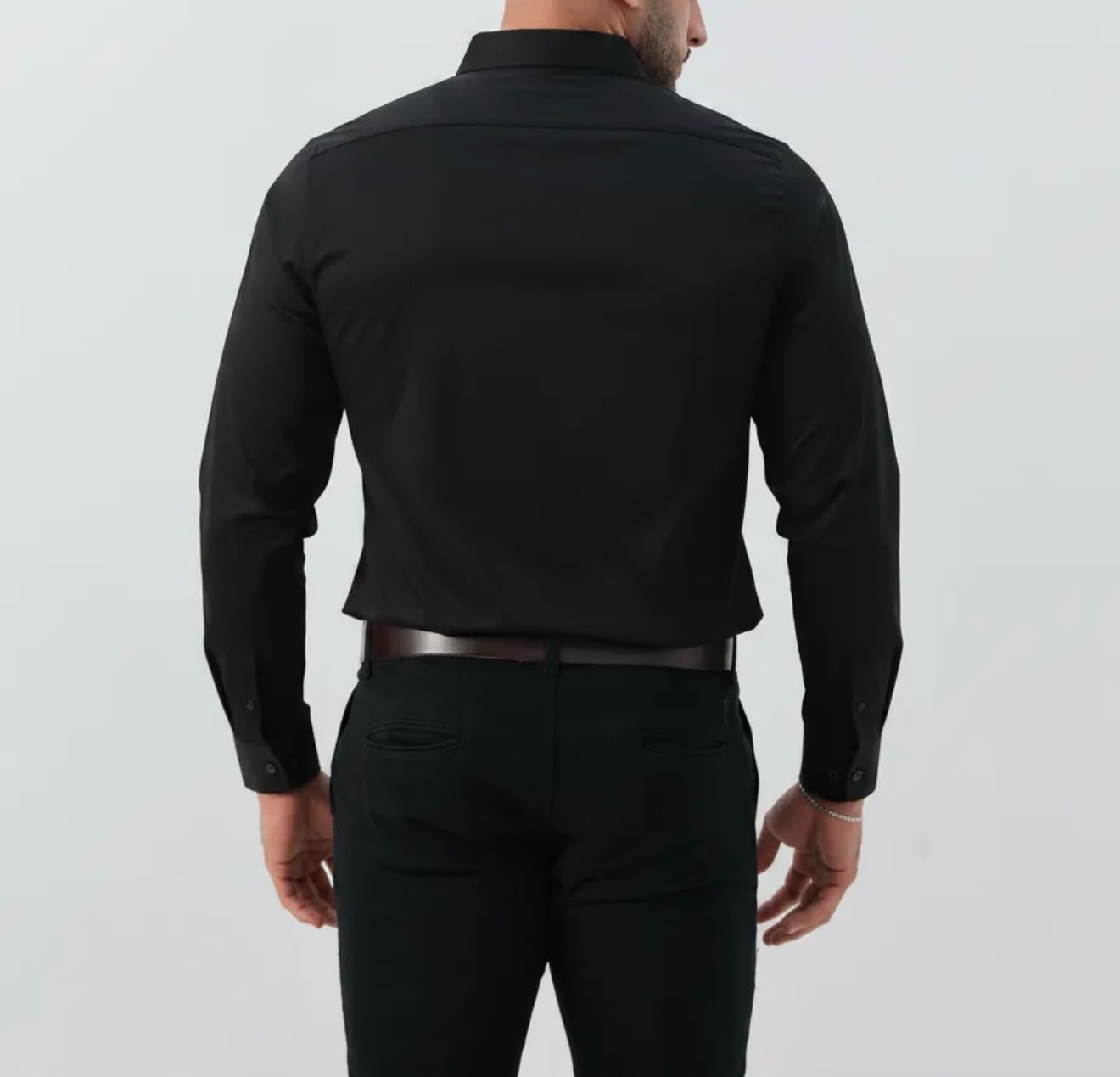 Camisa social Poliamida Lisa Preto
