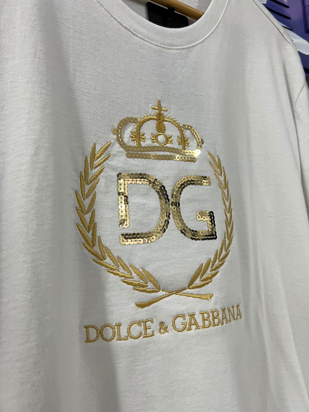 Camiseta Linha Griff Dolce Gabbana Branco