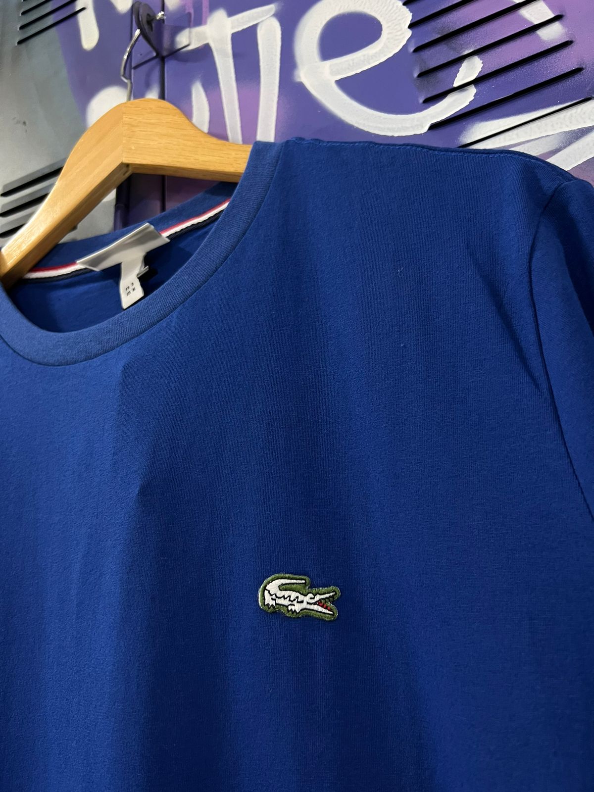 Camiseta Algodão Lacoste Azul