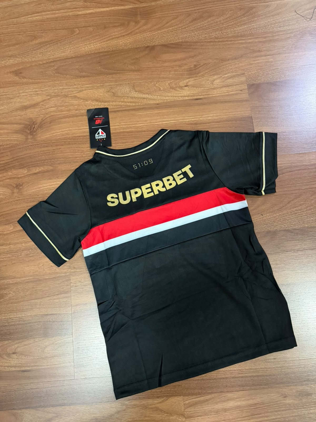 Conjunto Infantil São Paulo III 25/26 New Balance Preto