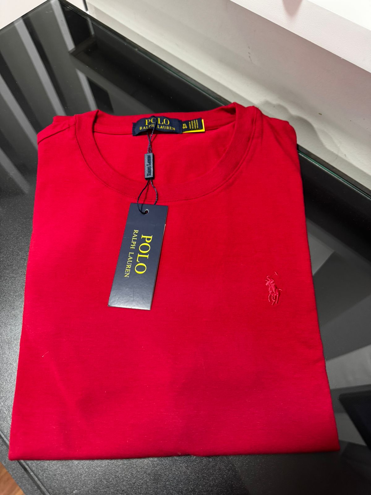 Camiseta Seda Pima Polo Vermelha