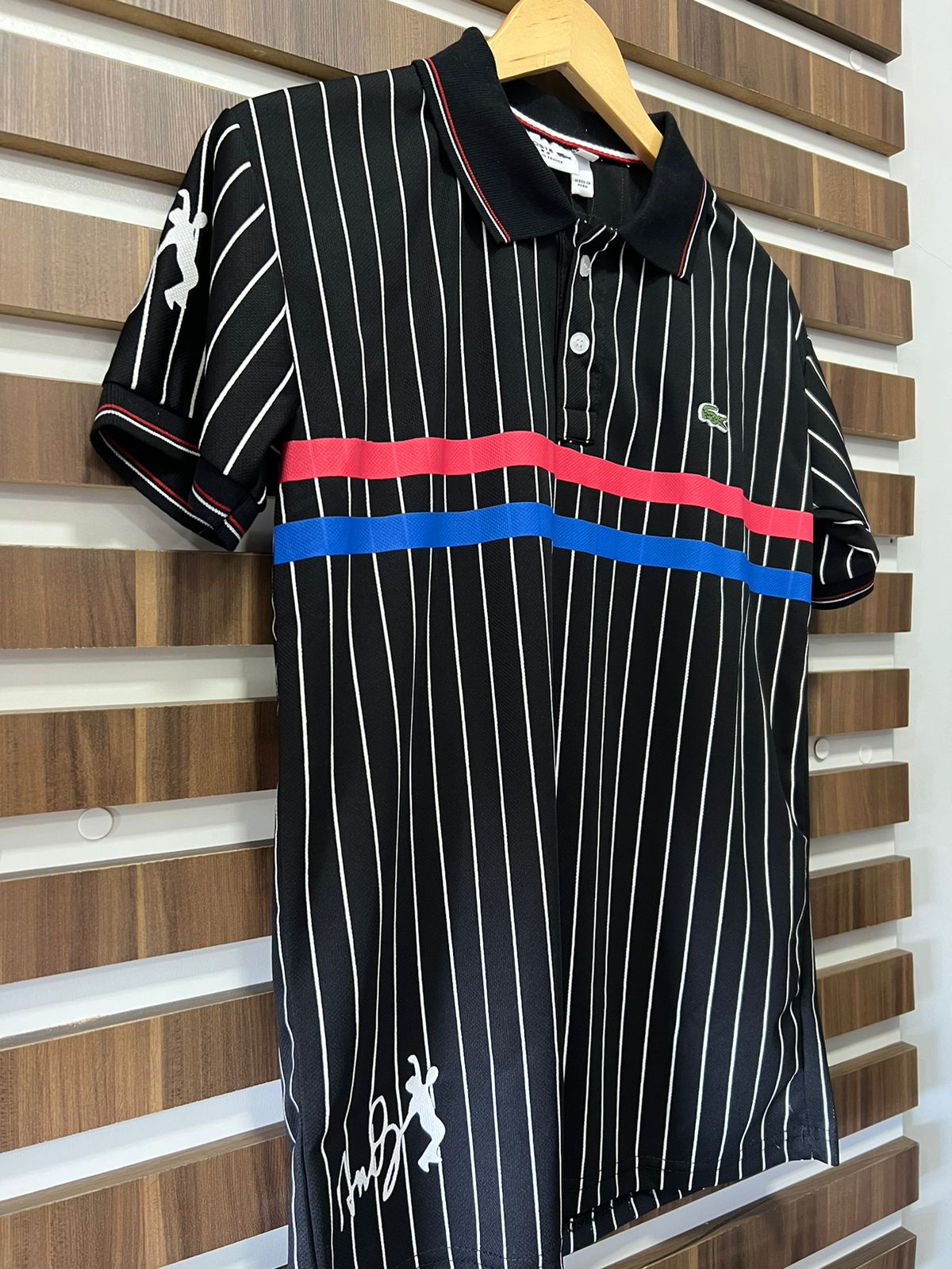 Gola Polo Drifit Lacoste Preta