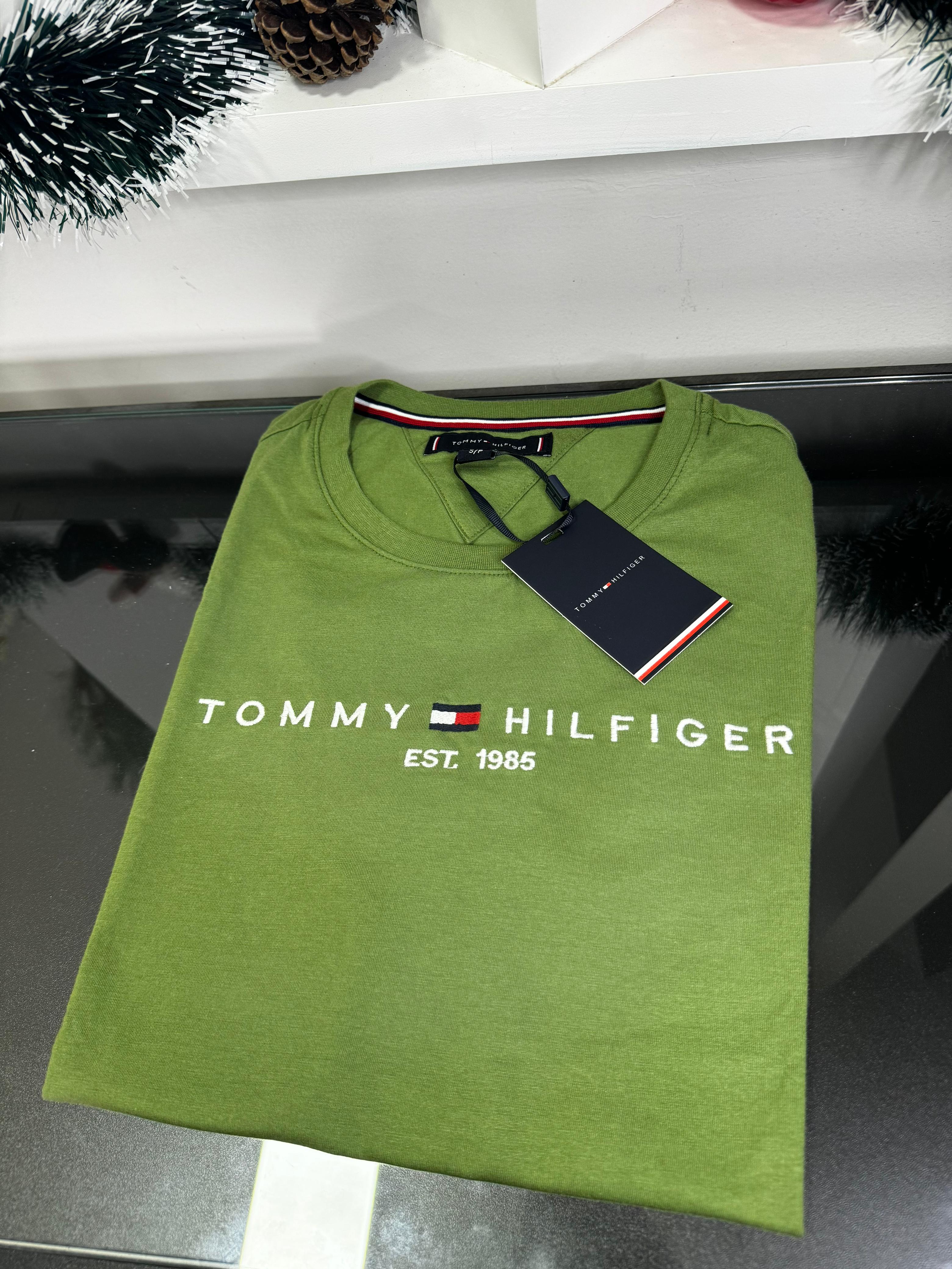 Camiseta Seda Pima Tommy Verde