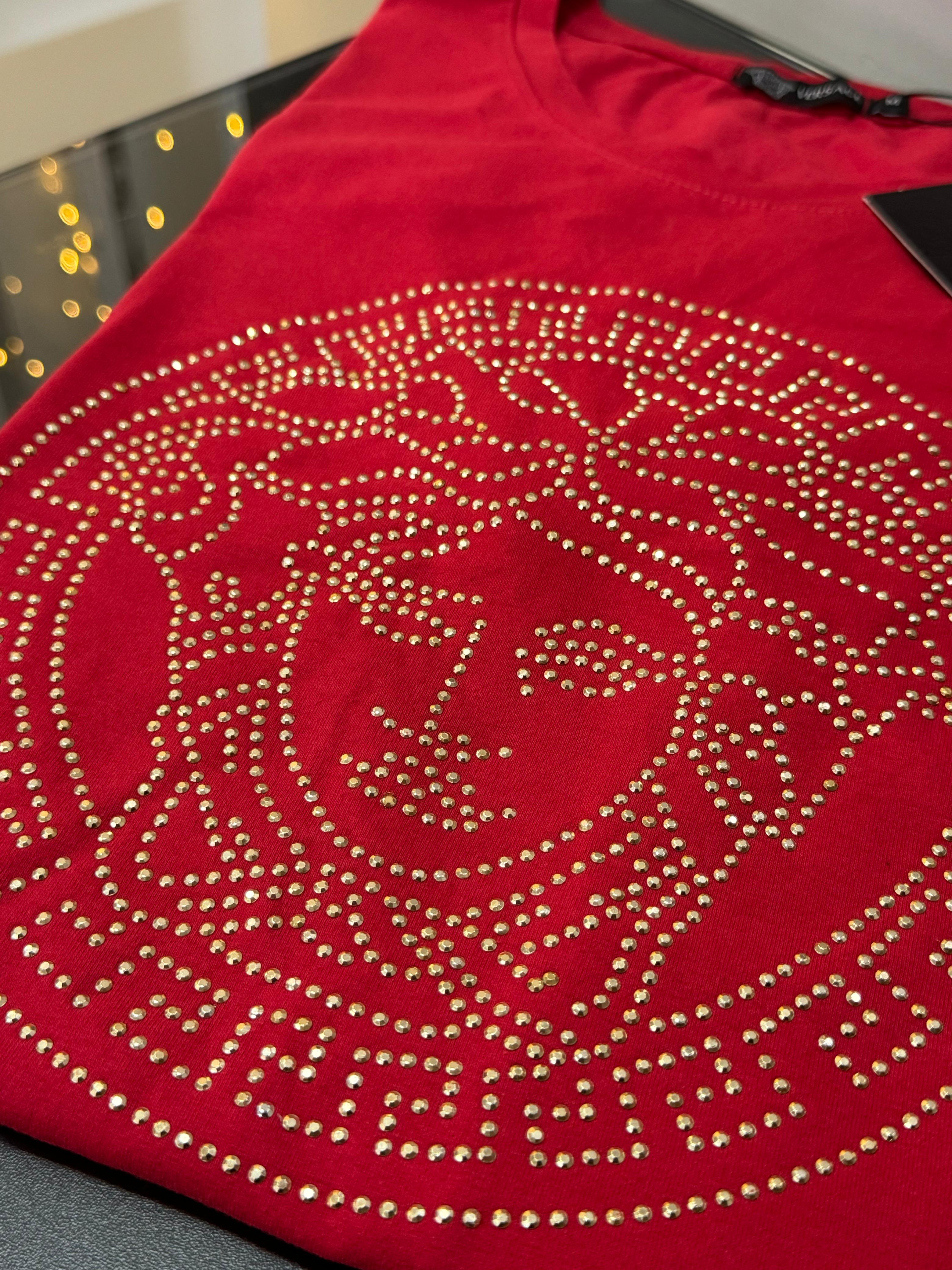 Camiseta Linha Griff Versace Vermelho