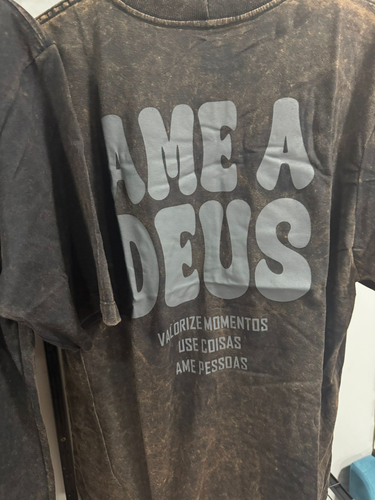 Camiseta Overzise Linha Cristã Preto