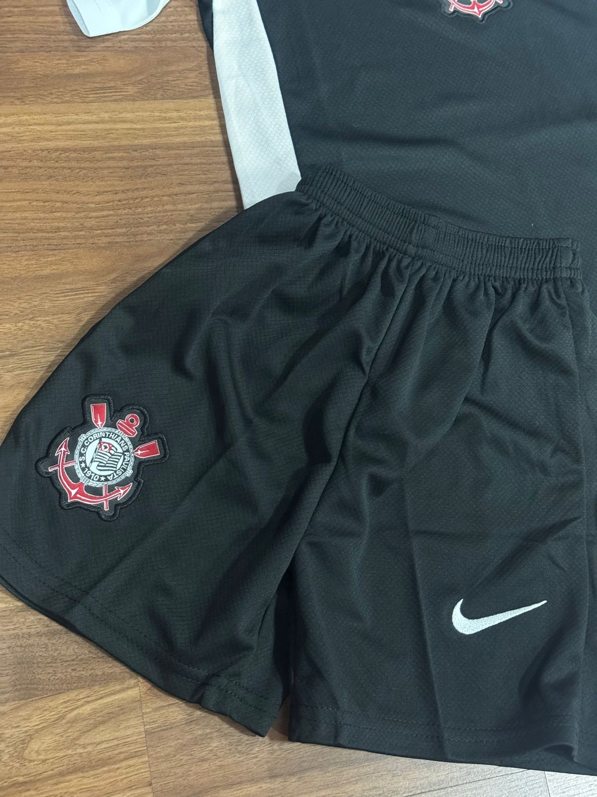 Conjunto Infantil Corinthians II 2025/26 Nike Preto