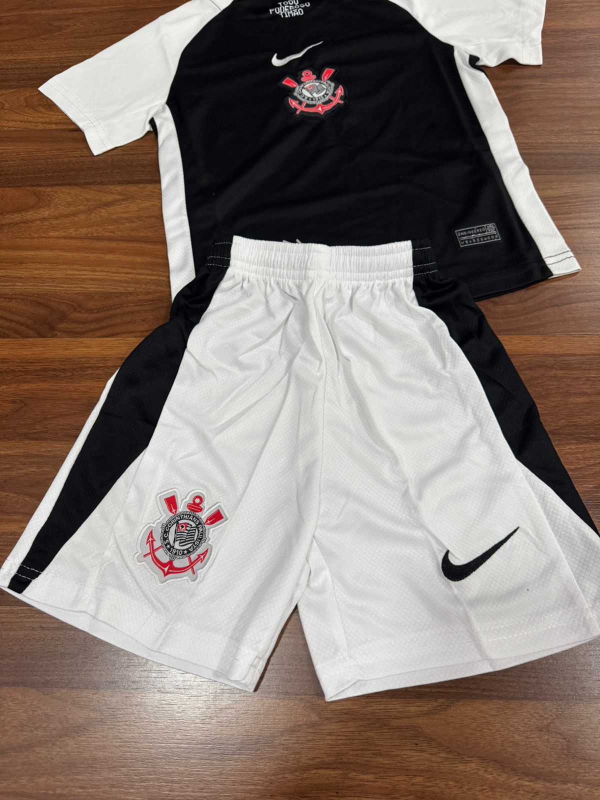 Conjunto Infantil Corinthians II 2025/26 Nike Preto