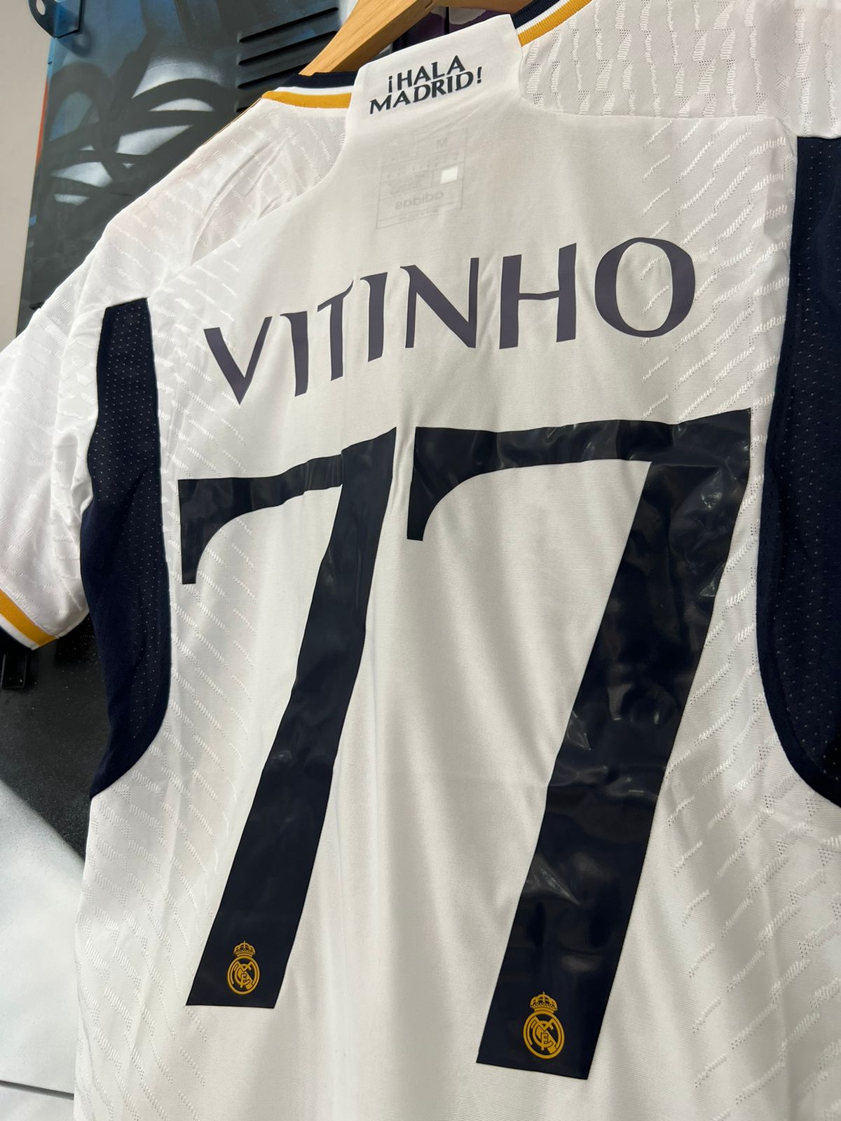 Camisa Real Madrid 23/24 Tecido Jogador C/ Personalização Adidas Branco
