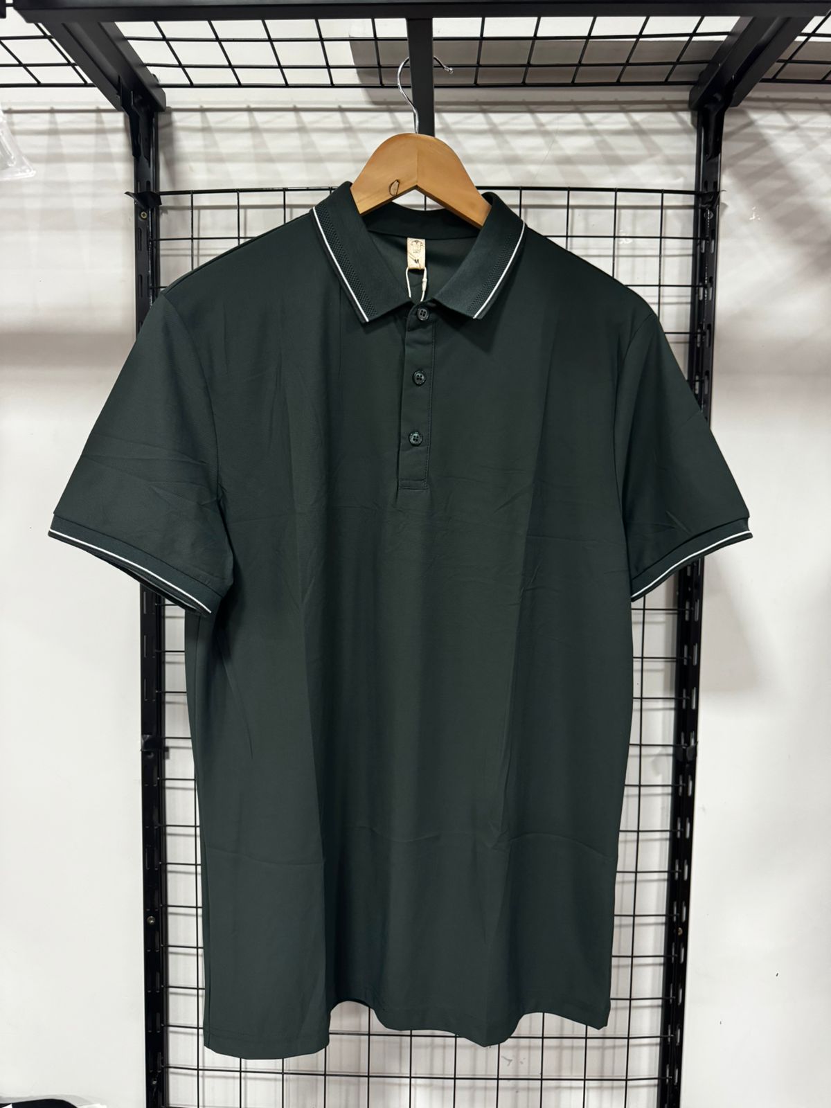 Camisa Gola polo poliamida Lisa Verde