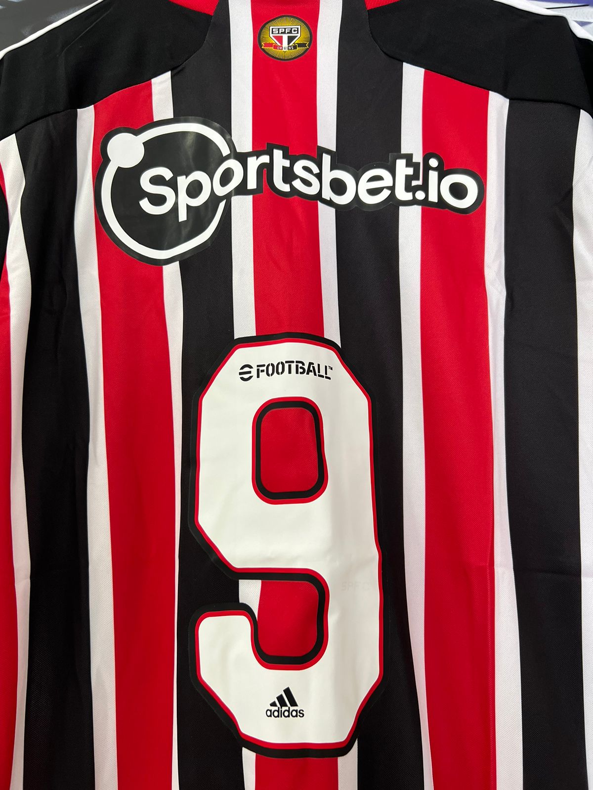 Camisa São Paulo Personalizada Adidas Vermelho,Preto