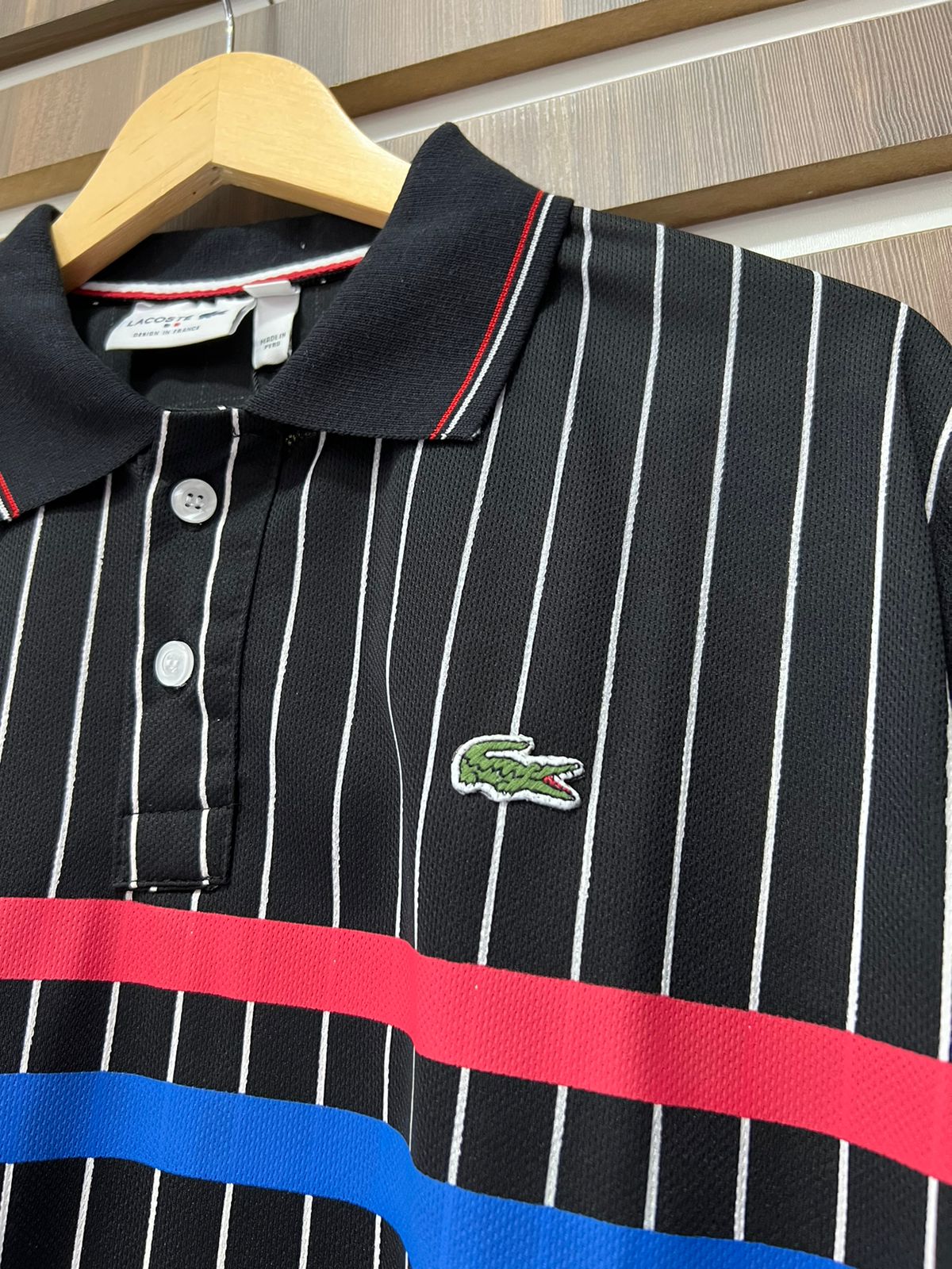 Gola Polo Drifit Lacoste Preta