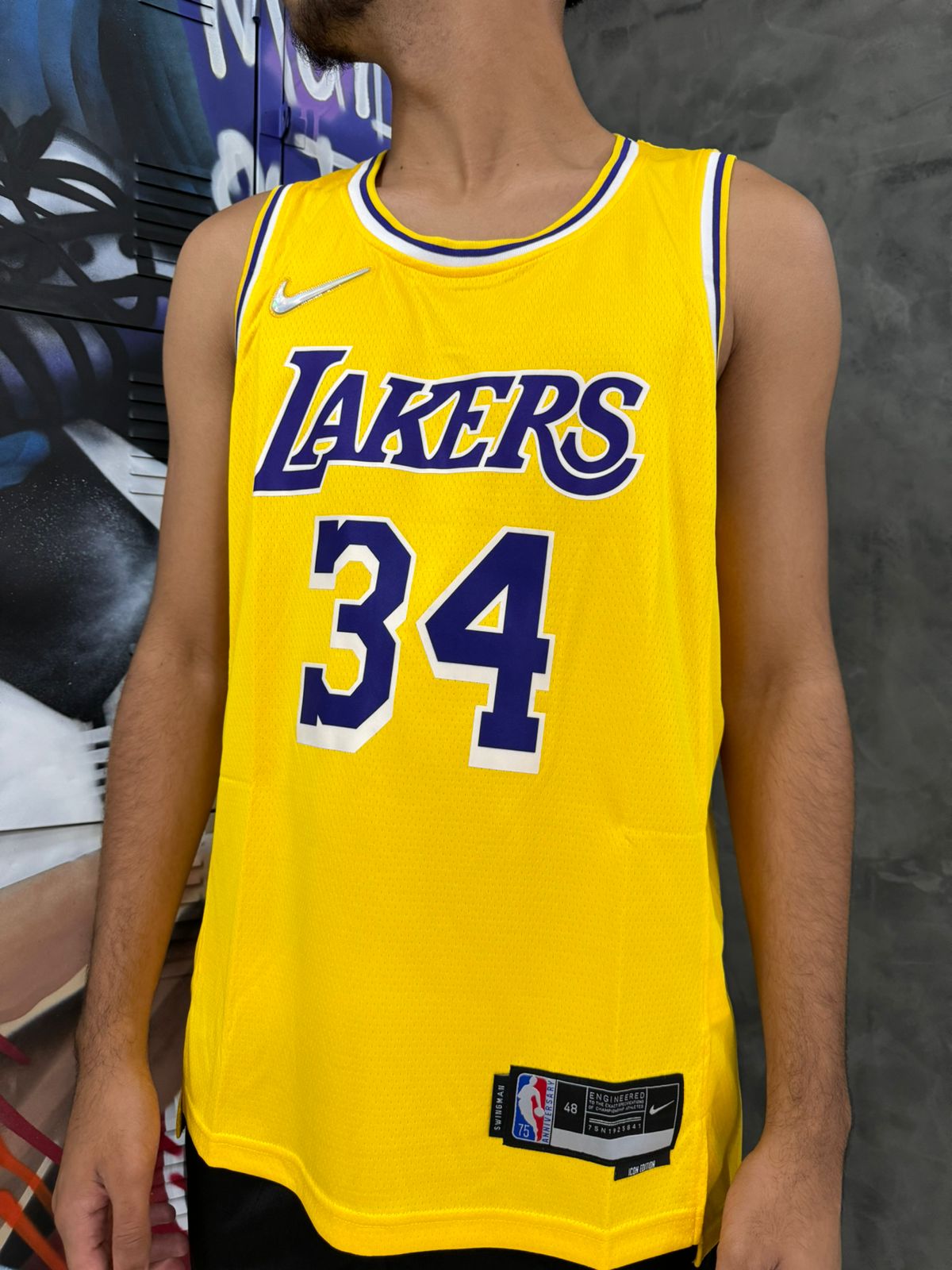 Regata NBA Lakers Nike Amarelo