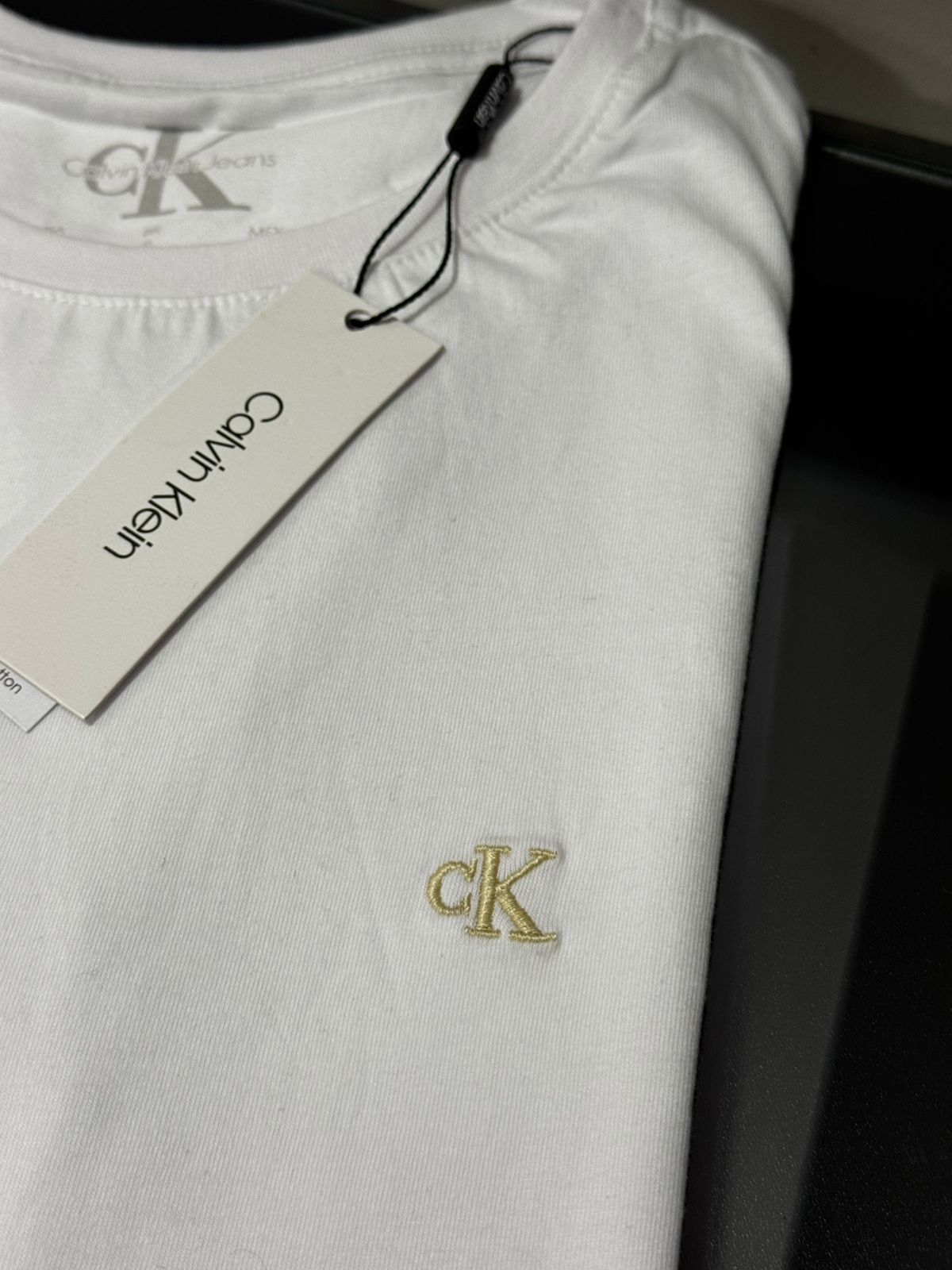 Camiseta Seda Pima Calvin Klein Branca