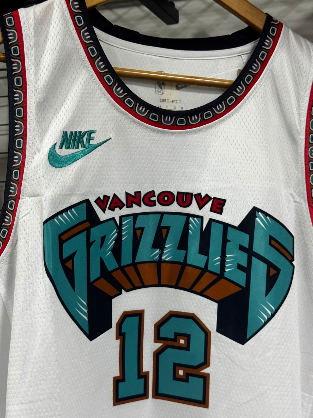 Regata NBA Memphis Grizzlies Nike Branca