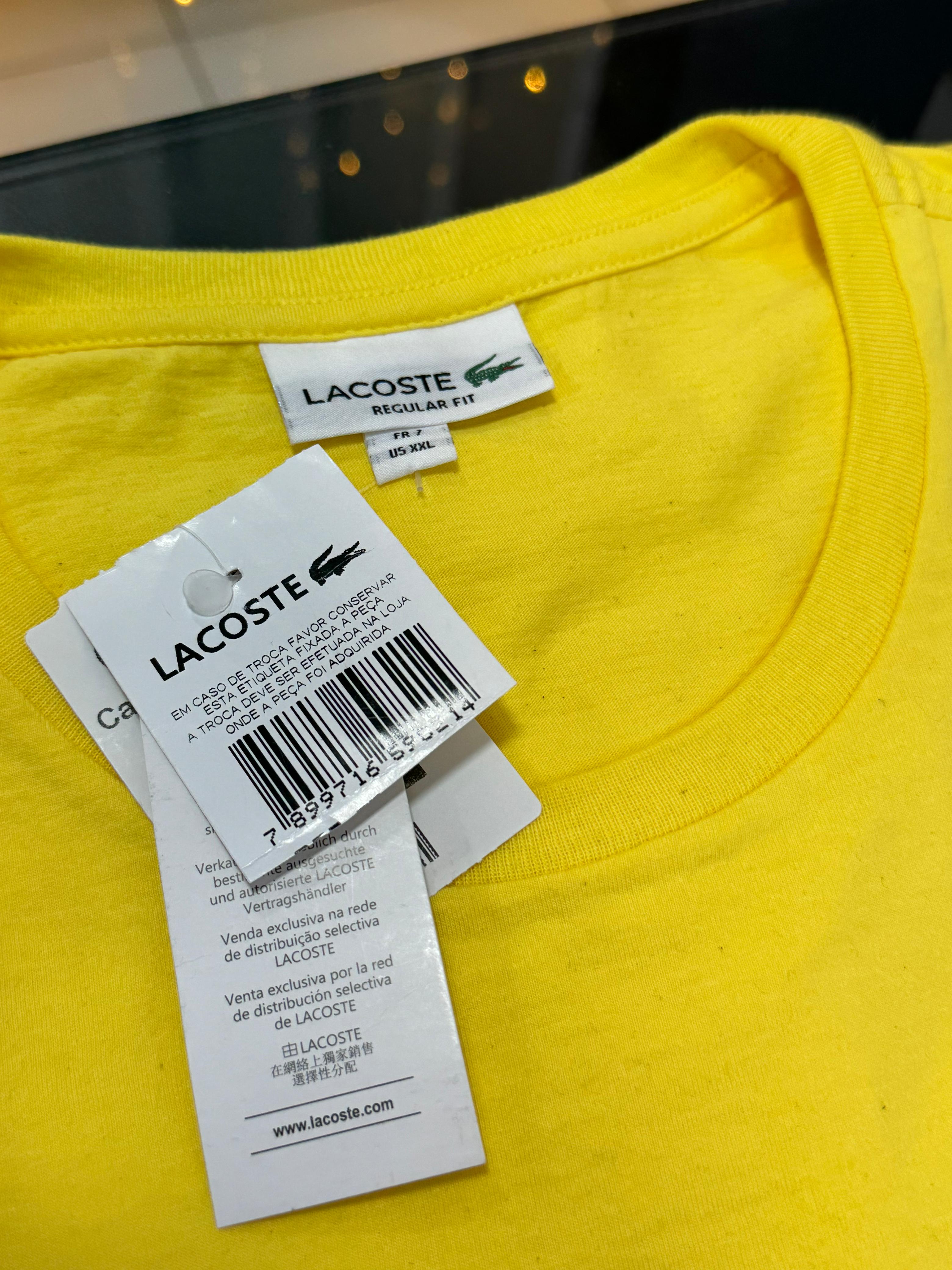 Camiseta Plus Size Lacoste Amarelo