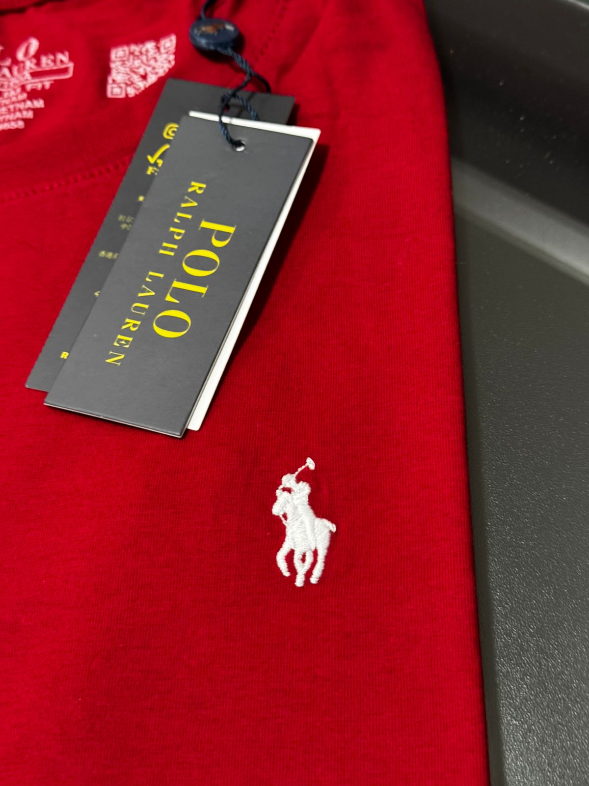 Camiseta Seda Pima Polo Vermelha