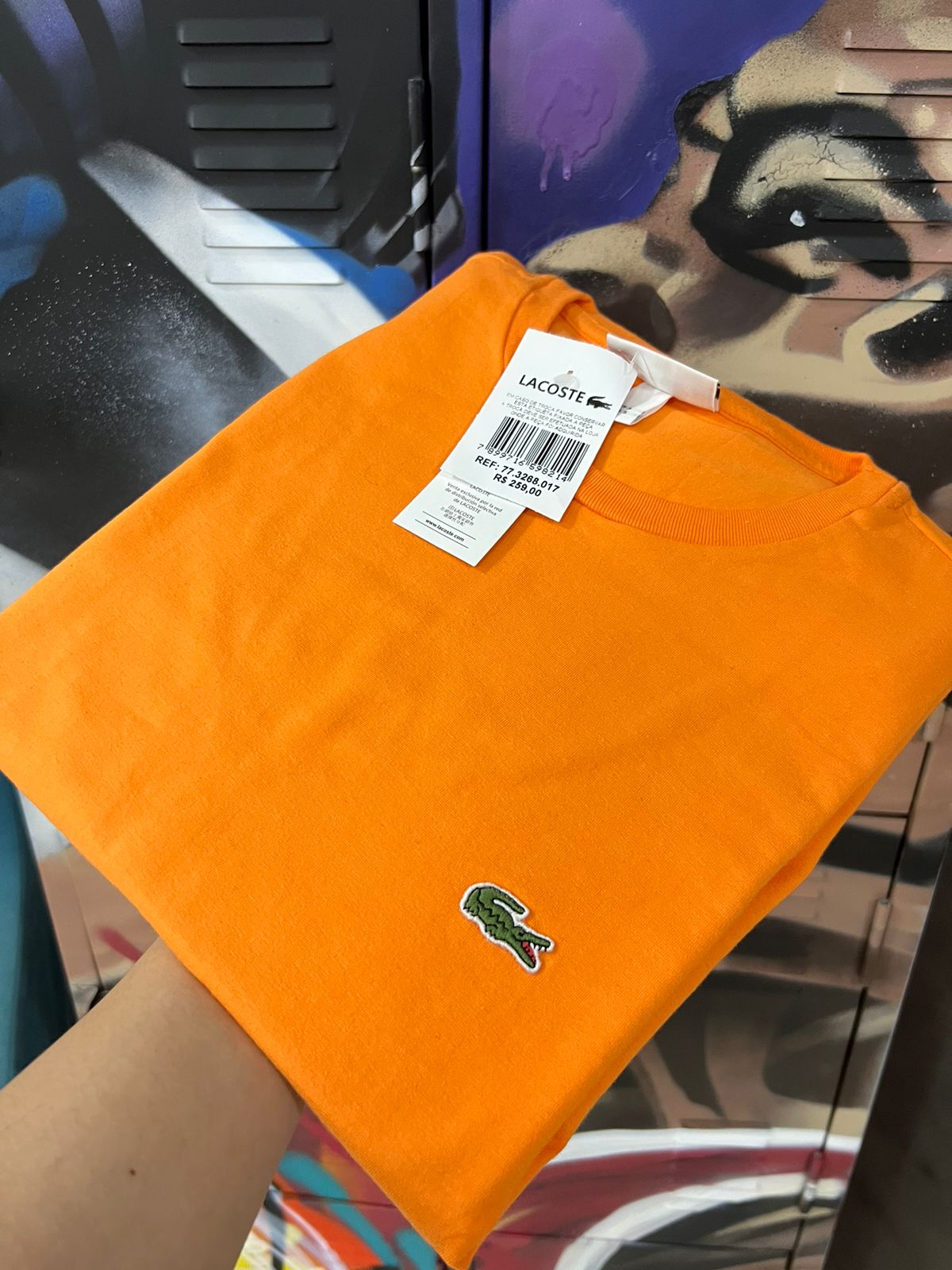 Camiseta Linha Griff Lacoste Laranja