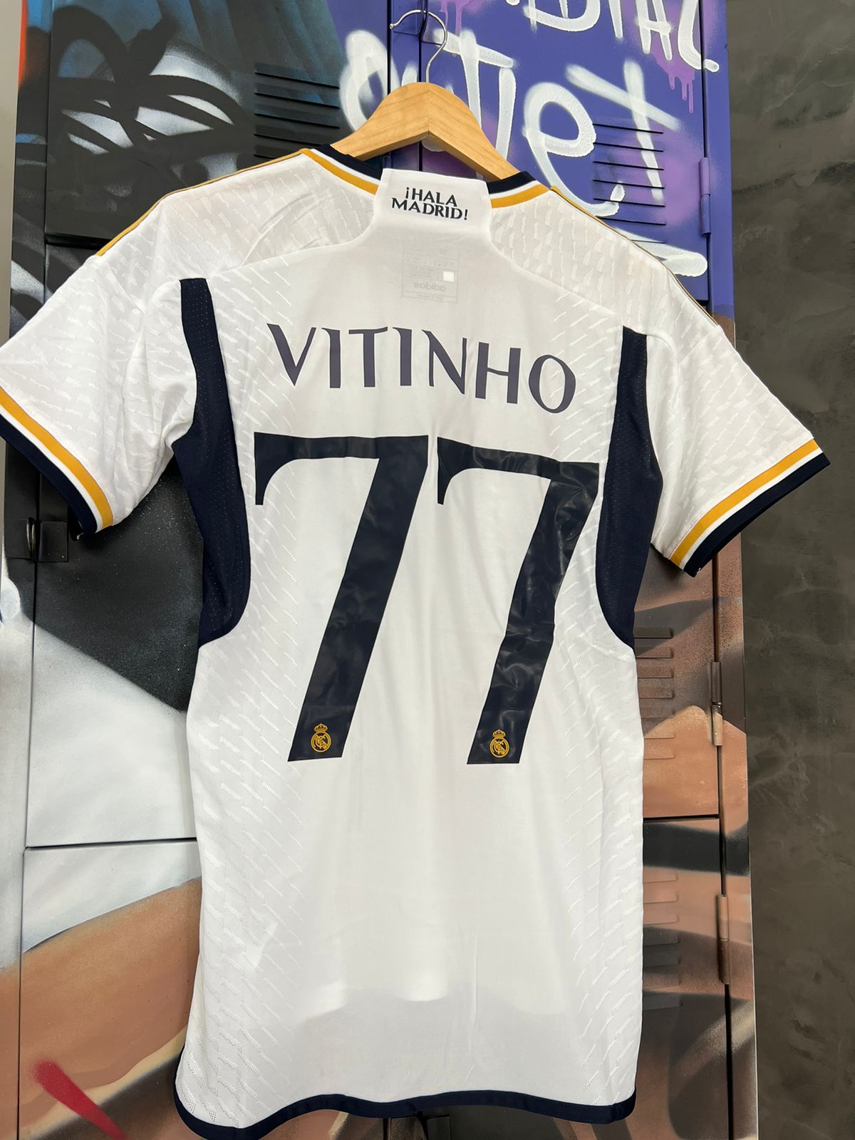 Camisa Real Madrid 23/24 Tecido Jogador C/ Personalização Adidas Branco